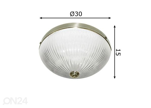 Kattoplafondi Windsor II mitat