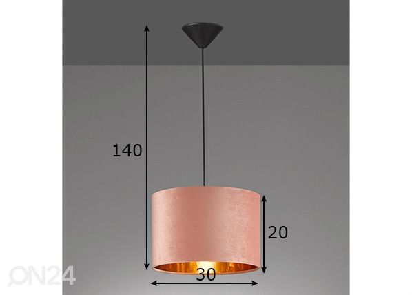 Kattovalaisin Aura, vaaleanpunainen mitat