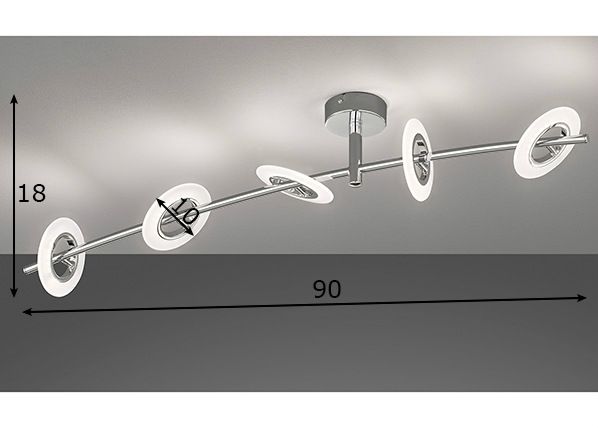 Kattovalaisin Bambus LED mitat