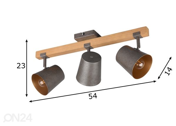 Kattovalaisin Bell mitat
