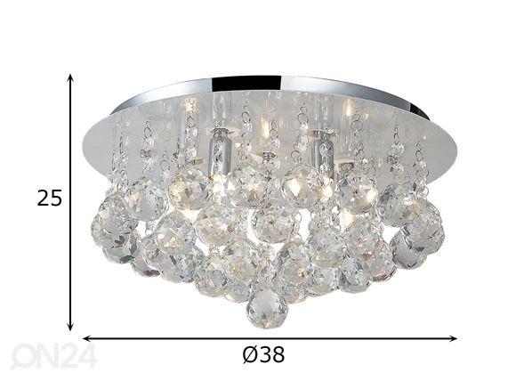Kattovalaisin Bolla Ø38 cm mitat