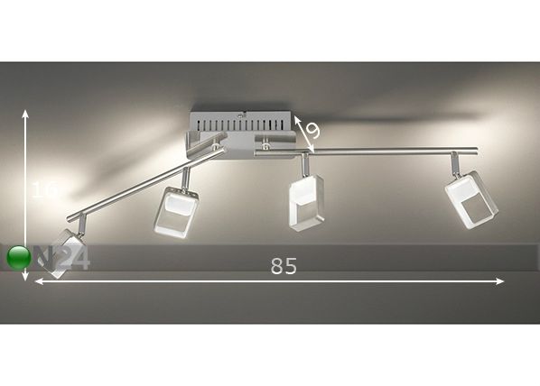 Kattovalaisin Border LED mitat