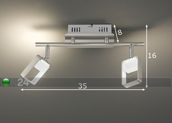 Kattovalaisin Border LED mitat
