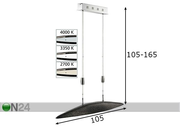 Kattovalaisin Colmar LED mitat