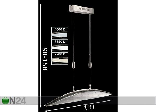 Kattovalaisin Coral LED mitat