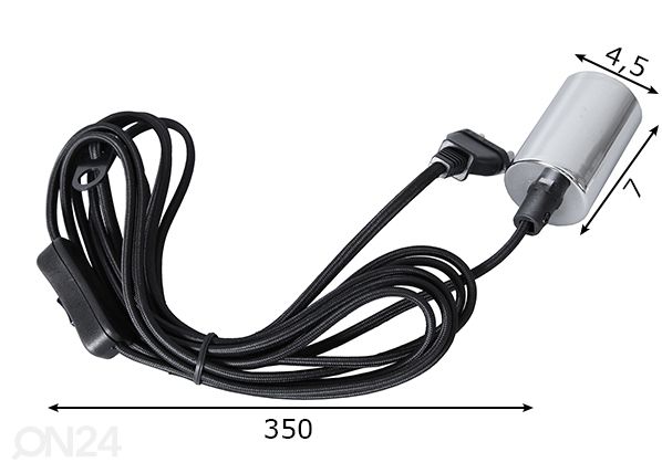 Kattovalaisin Cord, kromi mitat