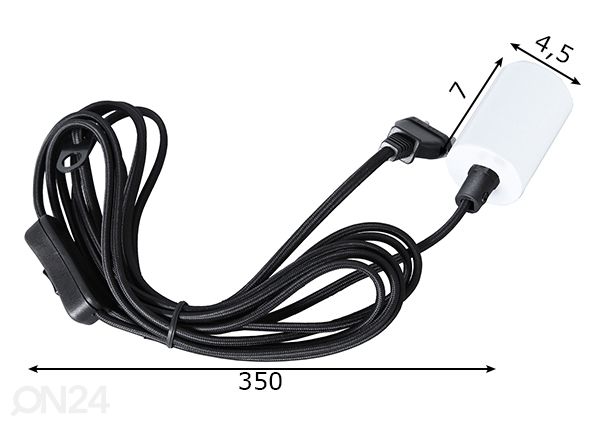 Kattovalaisin Cord, valkoinen mitat