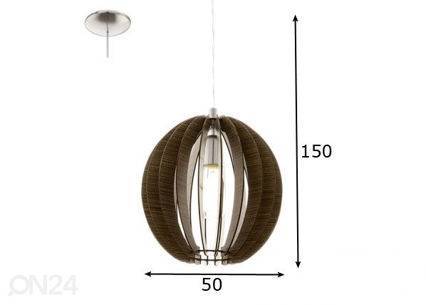 Kattovalaisin COSSANO Ø50 cm mitat