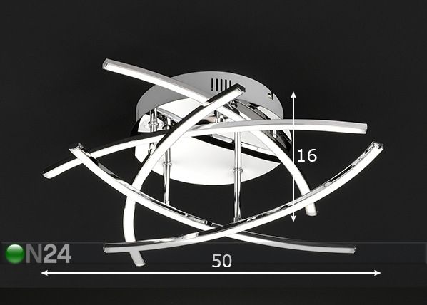 Kattovalaisin Cross LED mitat