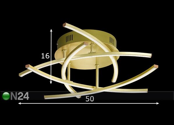 Kattovalaisin Cross LED mitat