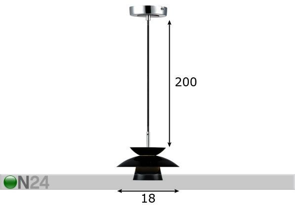 Kattovalaisin DALLAS METAL Ø 18 cm mitat
