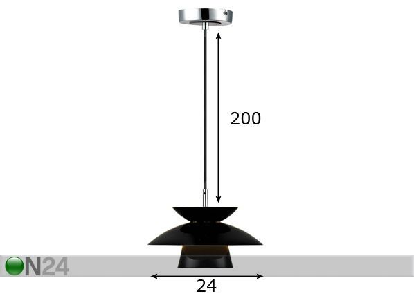 Kattovalaisin DALLAS METAL Ø 24 cm mitat