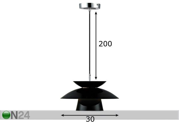 Kattovalaisin DALLAS METAL Ø 30 cm mitat