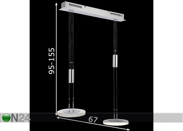 Kattovalaisin Diskus LED mitat