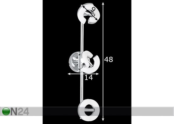 Kattovalaisin Donut LED mitat