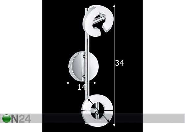 Kattovalaisin Donut LED mitat