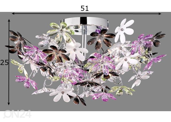 Kattovalaisin Flower mitat