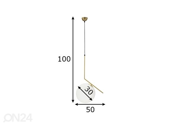 Kattovalaisin Glam, kullanvärinen/ valkoinen mitat