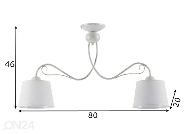 Kattovalaisin Kamelia-3 2 mitat