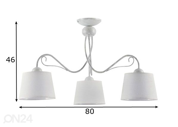 Kattovalaisin Kamelia-3 3 mitat