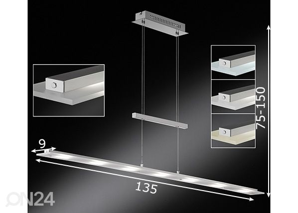 Kattovalaisin Largo LED mitat