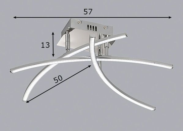Kattovalaisin LED Cross mitat