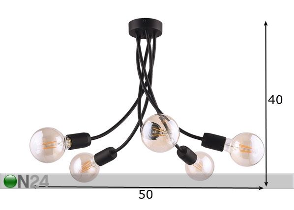 Kattovalaisin Luce Black 5 mitat