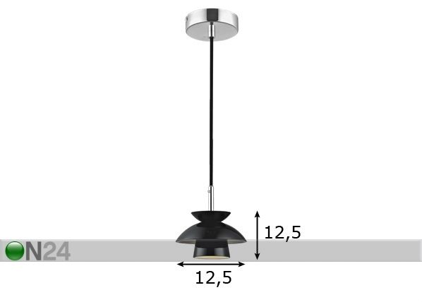 Kattovalaisin MINI DALLAS BLACK Ø12,5 cm mitat
