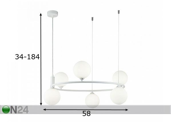 Kattovalaisin Modern Ring mitat