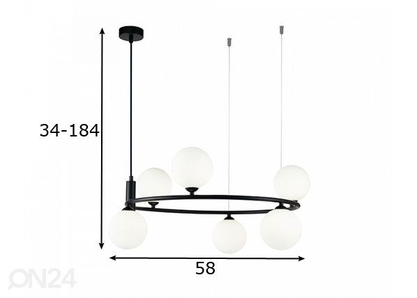 Kattovalaisin Modern Ring mitat