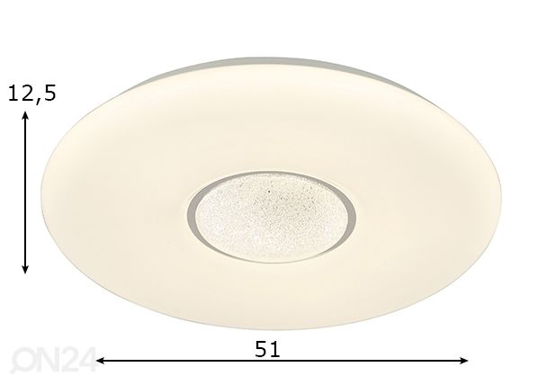 Kattovalaisin Moon LED Ø 51 cm mitat