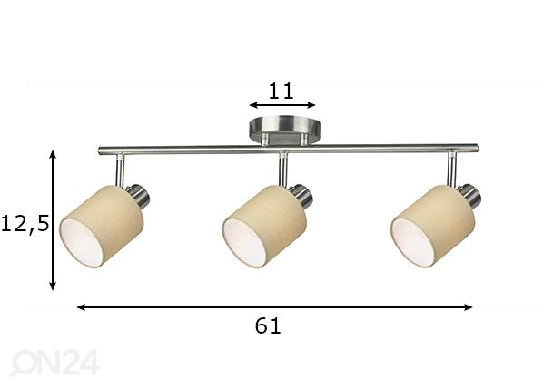 Kattovalaisin Natina mitat