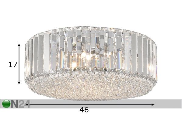 Kattovalaisin PRINCE Ø46 cm mitat