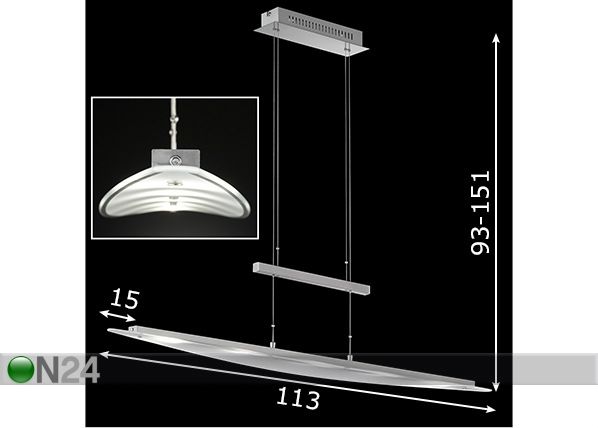 Kattovalaisin Roof LED mitat