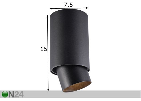 Kattovalaisin Scope Black mitat
