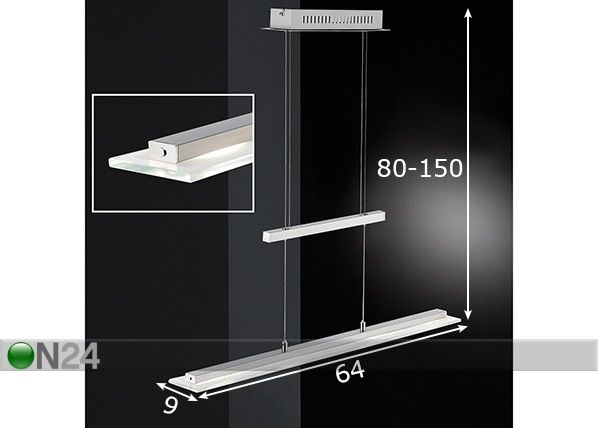 Kattovalaisin Tenso LED mitat