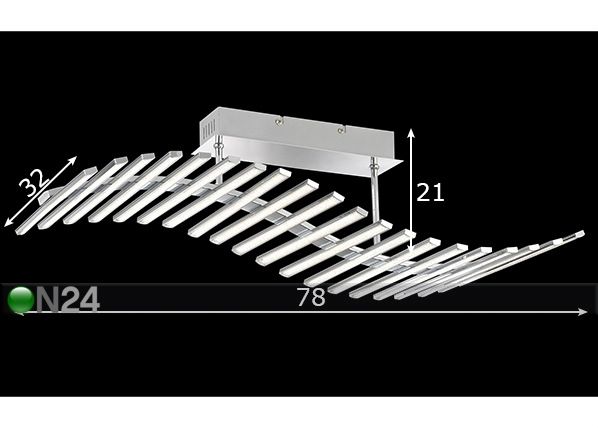 Kattovalaisin Track LED mitat