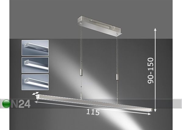 Kattovalaisin Vitan LED mitat