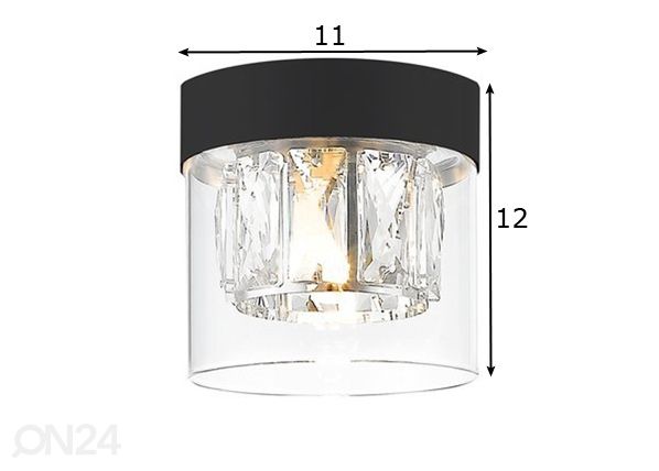 Kattovalasin Gem Black Ø 11 cm mitat