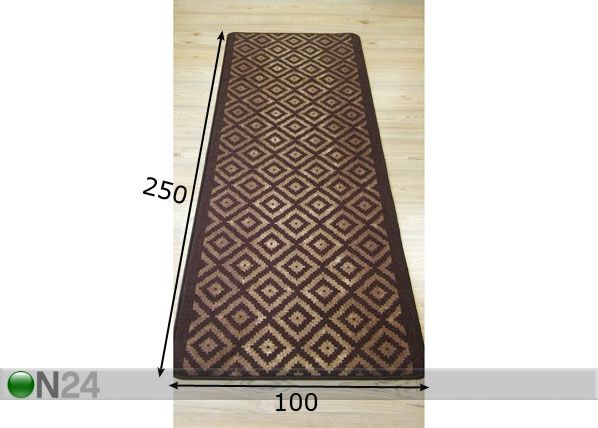Käytävämatto Muhu 100x250 cm mitat