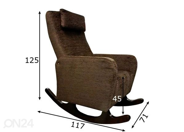 Keinutuoli Mira 3 mitat