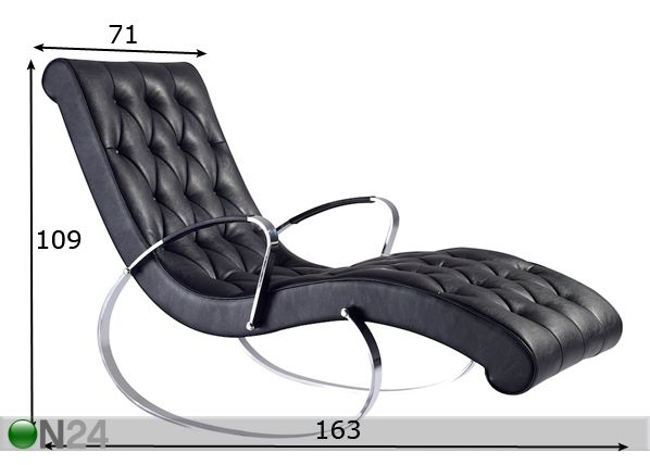 Keinuva lepotuoli CHILLOUT mitat
