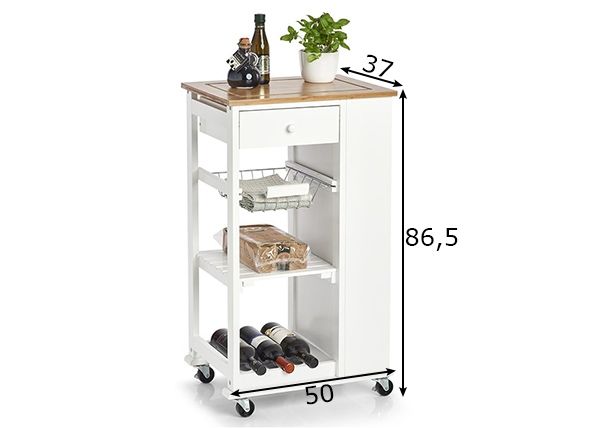 Keittiöhylly pyörillä mitat