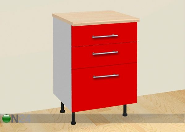 Keittiökaappi 3:lla laatikolla 45 cm