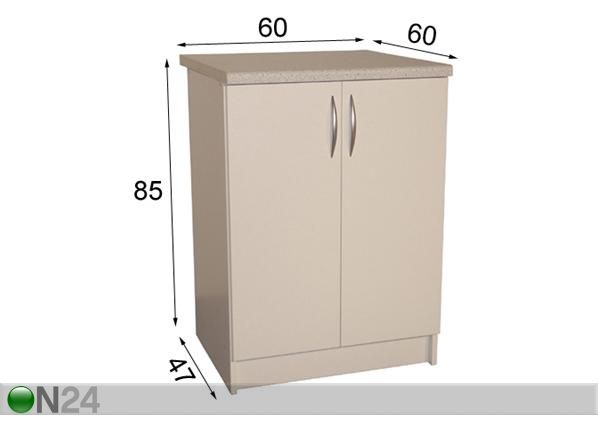 Keittiökaappi 60 cm mitat