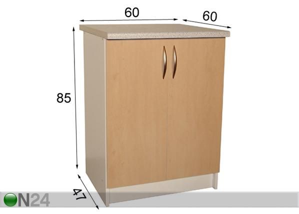 Keittiökaappi 60 cm mitat