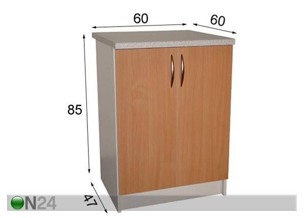 Keittiökaappi 60 cm mitat