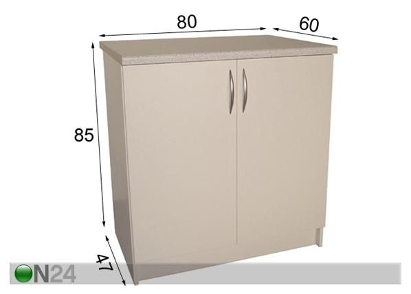 Keittiökaappi 80 cm mitat