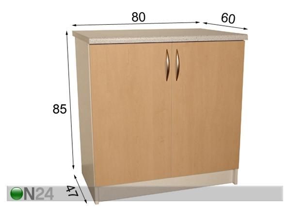 Keittiökaappi 80 cm mitat