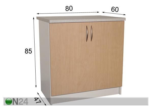 Keittiökaappi 80 cm mitat